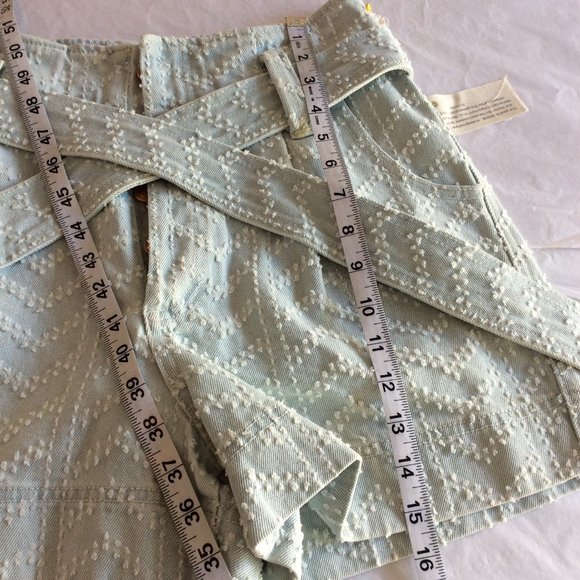Happy Nature Light Blue Denim Eyelet Short 138E - Picture 3 of 8